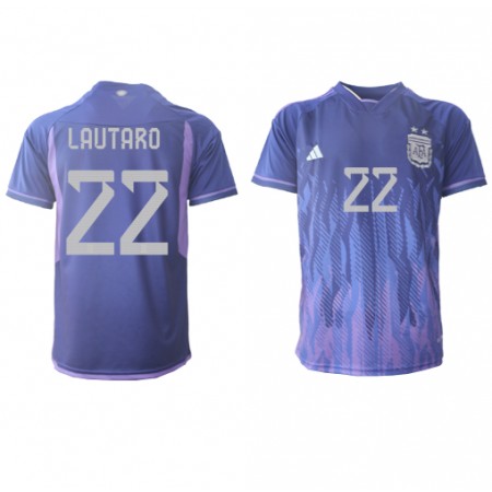 Camiseta de fútbol Argentina Lautaro Martinez 22 2ª equipación Copa Mundo 2022 Camiseta de fútbol Argentina Lautaro Martinez 22 2ª equipación Copa Mundo 2022